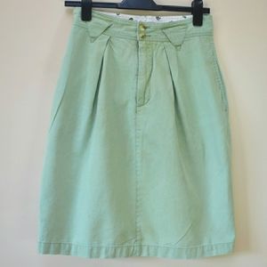 VTG Kikomo high waisted cottagecore green skirt